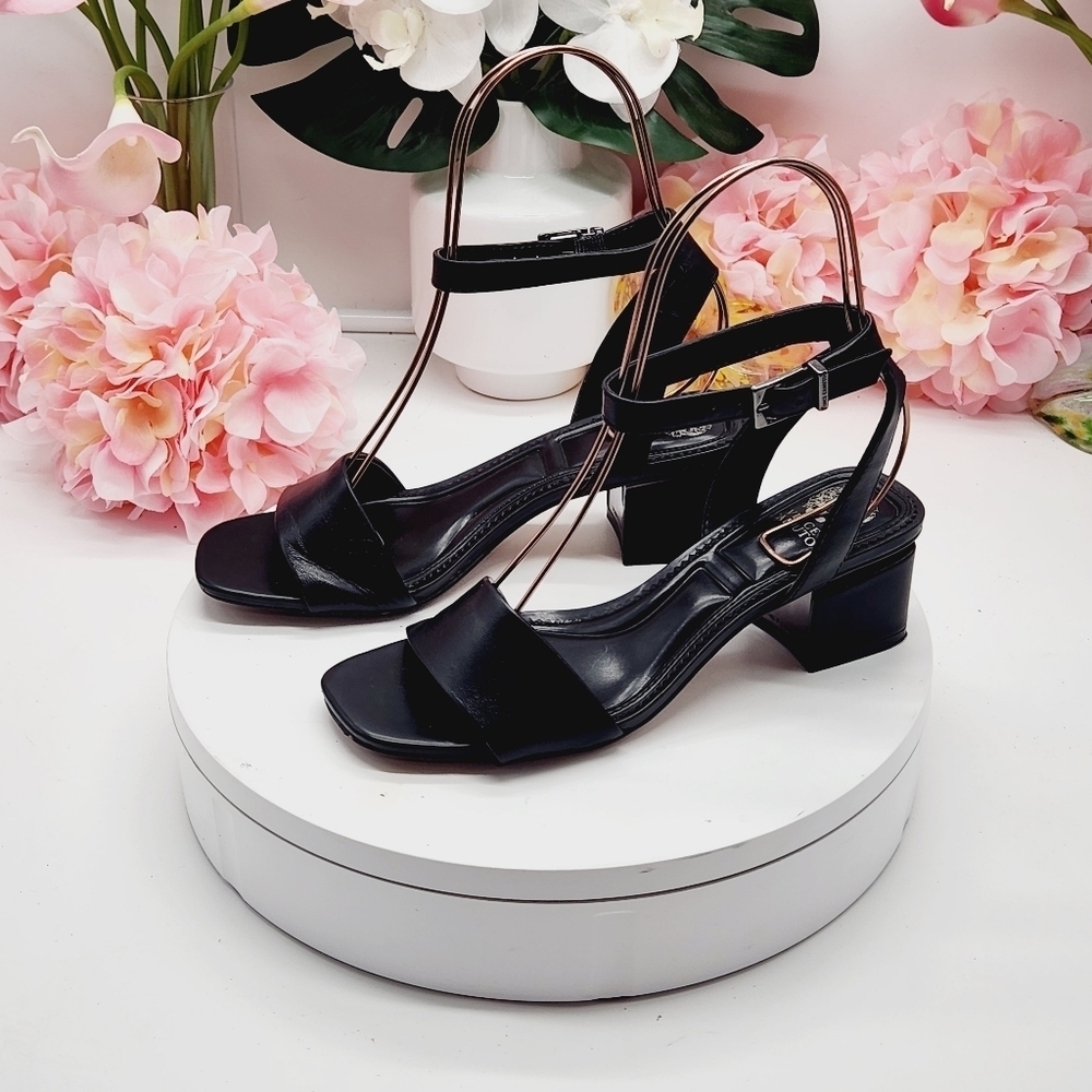 Vince Camuto Acaylee Two-Piece Block-Heel City Sandals Sz 6.5M